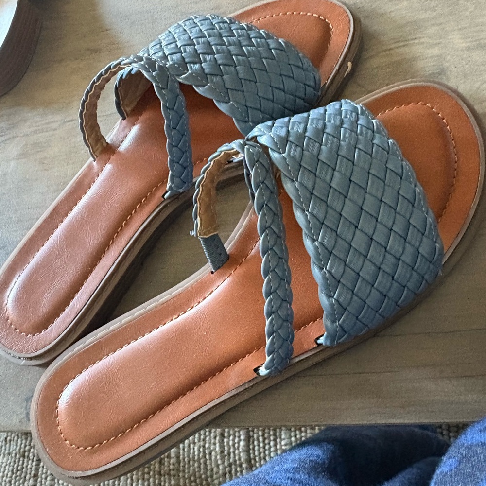 Source Unknown Blue Braided Sandals